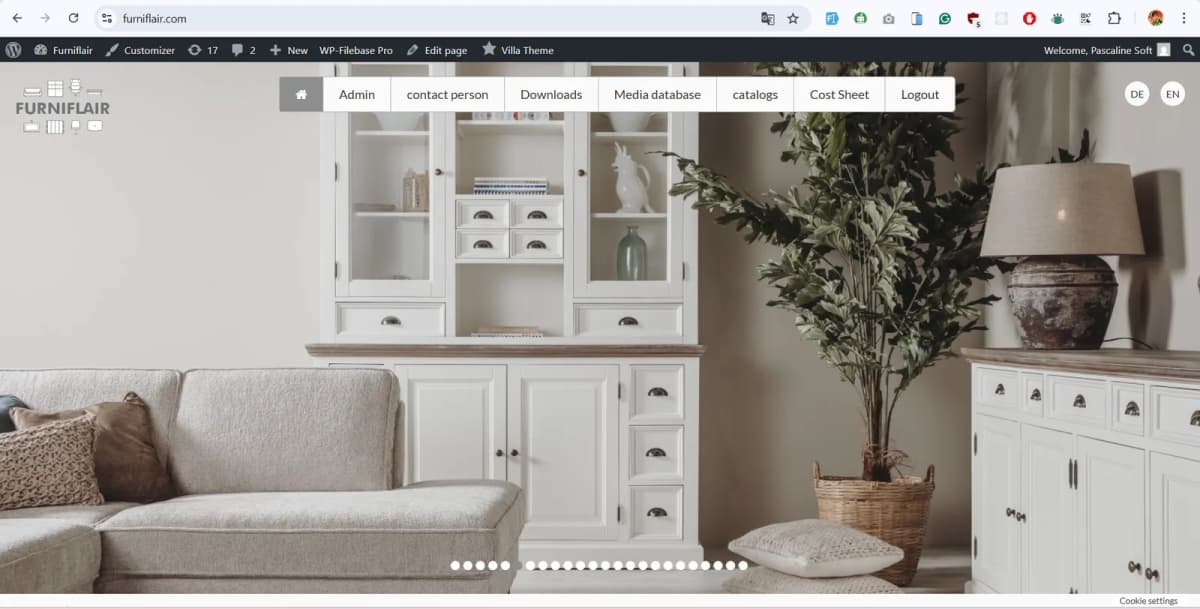 Furniflair.com — A modern furniture business website designed to showcase products with a clean, premium feel and smooth browsing experience